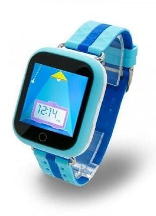 Детские умные часы с gps smart baby watch q750 blue, смарт часы-телефон с сенсорным экраном и играми4 фото