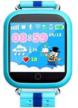 Детские умные часы с gps smart baby watch q750 blue, смарт часы-телефон с сенсорным экраном и играми3 фото