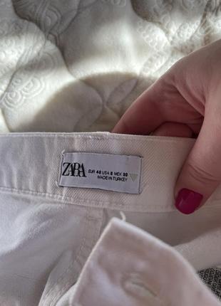 Білі нові прямі джинси zara в стилі печворк patchwork6 фото