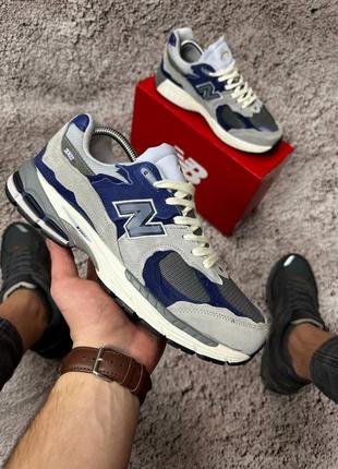 Кроссовки натуральная замша/ текстиль new balance 2002r