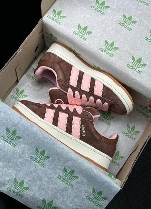 Женские кроссовки adidas campus prm brown pink  🔝качество оригинала aaa+  🔘артикул b2226 🔥дроп цена -6 фото