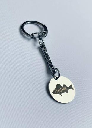 Брелок для ключей fishlist брелок на ключи, сумку, рюкзак. брелок рыбака подарок рыбаку окунь