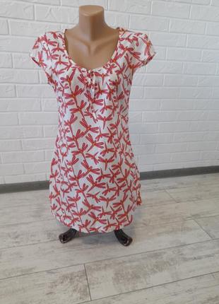 Літня легенька бавовняна сукня з бабками1 фото