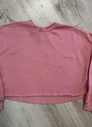 Укороченый свитшот на флисе