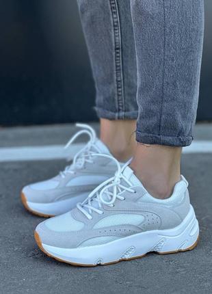 Женские весенние кожаные кроссовки 👟