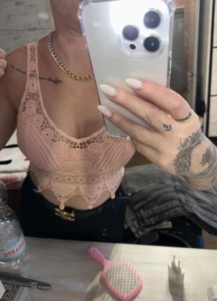 Шикарный топ майка со вставными чашками их не видно праздничный s-m 44-46 xs