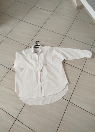 Білосніжна хлопкова сорочка рубашка біла бавовняна3 фото