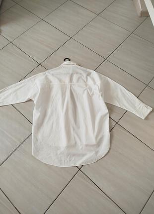 Білосніжна хлопкова сорочка рубашка біла бавовняна6 фото
