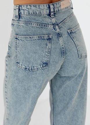 Жіночі джинси-варьонки wide leg з защипами2 фото