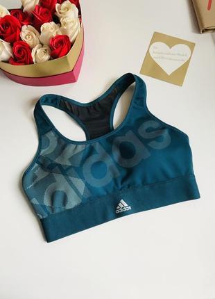 Оригинальн!! спортивный топ с чашками от adidas 💙💛