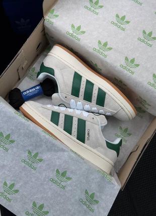 Женские кроссовки adidas campus prm gray green6 фото