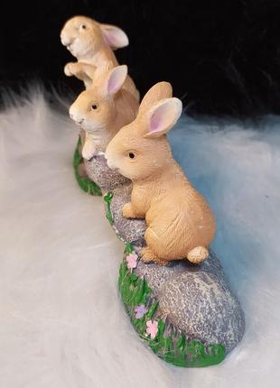 Великдень декор пасхальний фігурка зайчик кролик3 фото