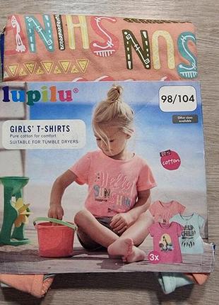 Трикотажная футболка для девочки lupilu 98/1041 фото
