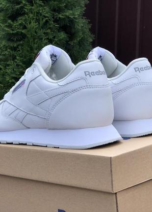 Кросiвки reebok classic leather "white" / кроссовки мужские reebok classic натуральная кожа! рибок классик4 фото