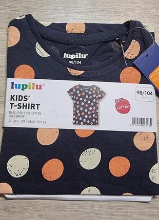 Трикотажная футболка для девочки lupilu 98/1042 фото