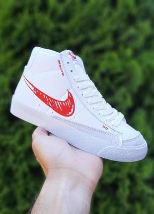 Высокие женские кроссовки nike blazer mid 77 / найк блейзер мед / обувь демисезонная женская на весну, лето, осень7 фото