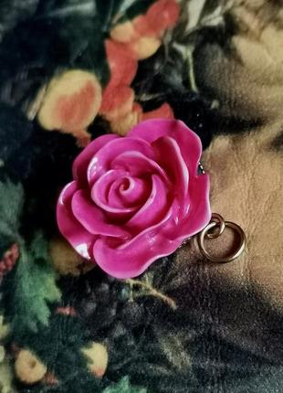 Кулон цветок подвеска роза медальон роза5 фото