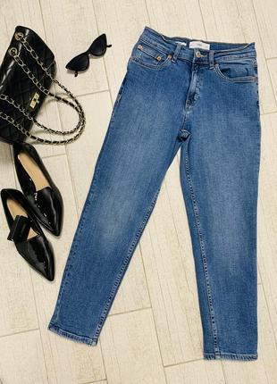 Брендовые женские укороченные стильные джинсы- mom от mango1 фото