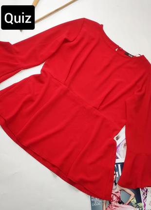 Блуза женская красного цвета свободного кроя от бренда quiz 141 фото