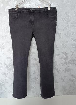 Р 22 / 56-58 базовые черные деним джинсы штаны брюки батал большие длинные studio denim2 фото