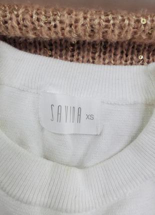 Savida джемпер кофта в полоску синий белый свитер4 фото