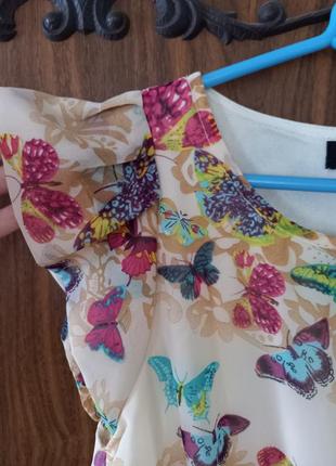 Платье с бабочками шифон1 фото