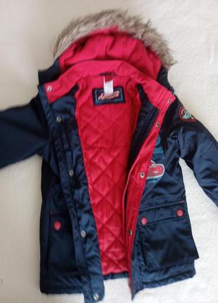 Куртка курточка теплая для мальчика тачки маквин5 фото