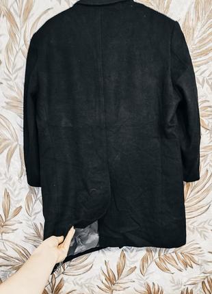 Удлиненное черное пальто 44 размер с м2 фото