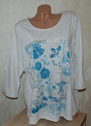 Блуза бренда bonmarche/ 35% хлопок/ рукав три четверти/