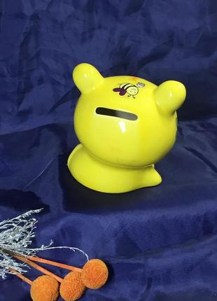 Веселая красивая детская копилка собачка желтая н4328 керамика  сделайте своему ребенку приятный и п5 фото