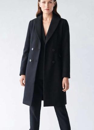 Чорне демісезонне пальто двобортне
pimkie тренч 
класичне чорне пальто