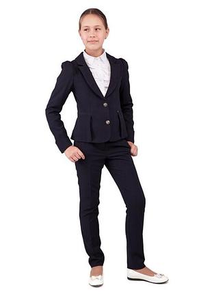 Школьный пиджак с брюками кокетка для девочки