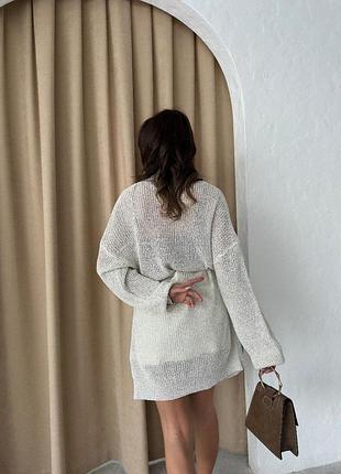 Кардиган свободного кроя, паутинка3 фото