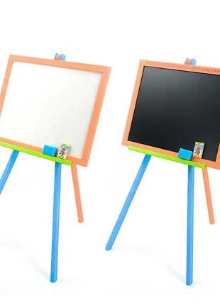 Грифельна кольорова дошка на тринозі для малювання крейдою в дитячю, для бара, магазину3 фото