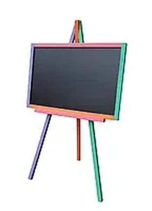 Грифельна кольорова дошка на тринозі для малювання крейдою в дитячю, для бара, магазину2 фото