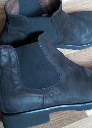Кожаные итальянские ботиночки челси натуральная кожа3 фото