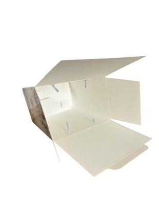 Коробка картонная подарочная с ручками упаковка пионы3 фото