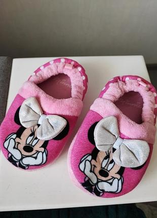 Тапочки minnie mouse розовые 23-24 размер