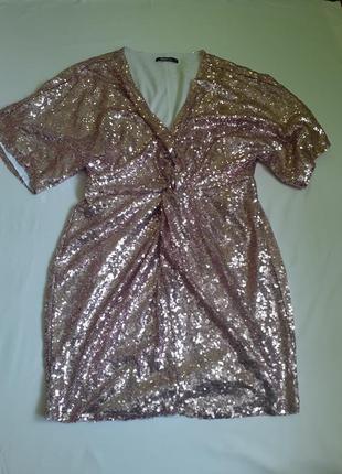 Шикарные нарядные платья в паетки от ginatricot размер m