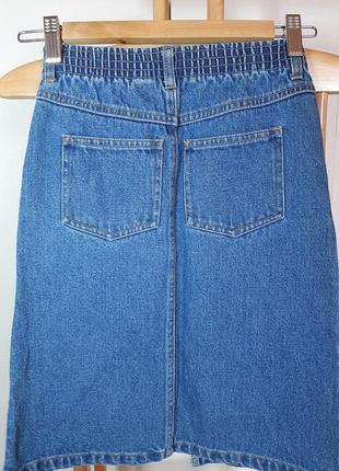 Юбка джинсовая с разрезом 10-12 лет2 фото