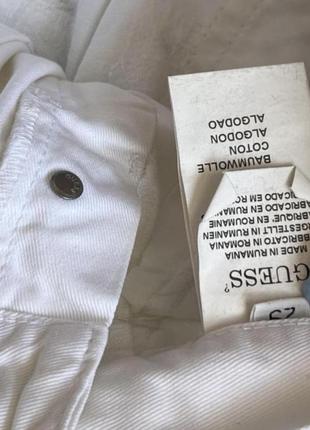 Джинси брюки guess jeans premium оригінальні білі з потертостями4 фото