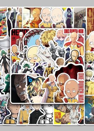 Наклейки one-punch man, ванпанчмен, стікери для ноутбука, стікербомбінг 10шт2 фото