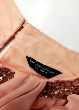 Блуза жіноча рожевого кольору без рукавів з камінням від бренду dorothy perkins s3 фото