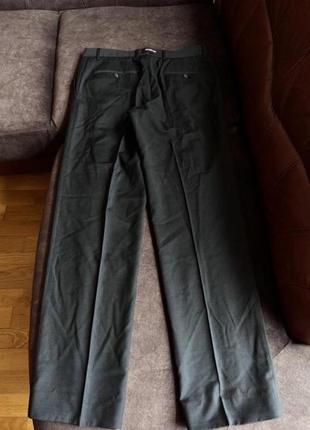 Шерстяные брюки strellson оригинальные черные в полоску6 фото