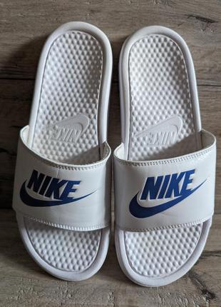 Тапочки сланцы шлепки б/у найк nike benassi jdi 343880-102 42р 27 см оригинал