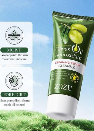 Пінка зволожувальна з олією оливи2 фото