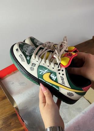 Чоловічі кросівки nike sb dunk low/ stussy  | найк стуси чоловічі5 фото