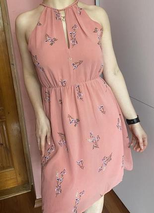 Летнее розовое платье h&amp;m1 фото