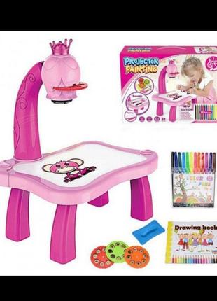 Дитячий стіл проектор для малювання з підсвічуванням для дівчинки