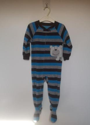 Флісовий чоловічок сліп піжама комбінезон carter's картерс на 18 місяців 1,5 року 86 см